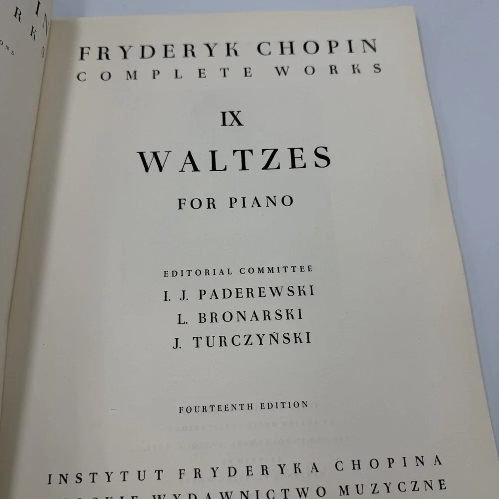 Vintage 1950s Chopin Complete Works IV and X- Mazurkas,Waltzes Piano Music Book